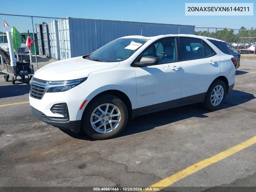 2022 Chevrolet Equinox Awd Ls VIN: 2GNAXSEVXN6144211 Lot: 40661644