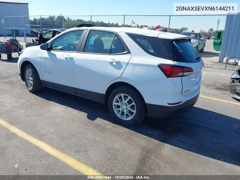 2GNAXSEVXN6144211 2022 Chevrolet Equinox Awd Ls