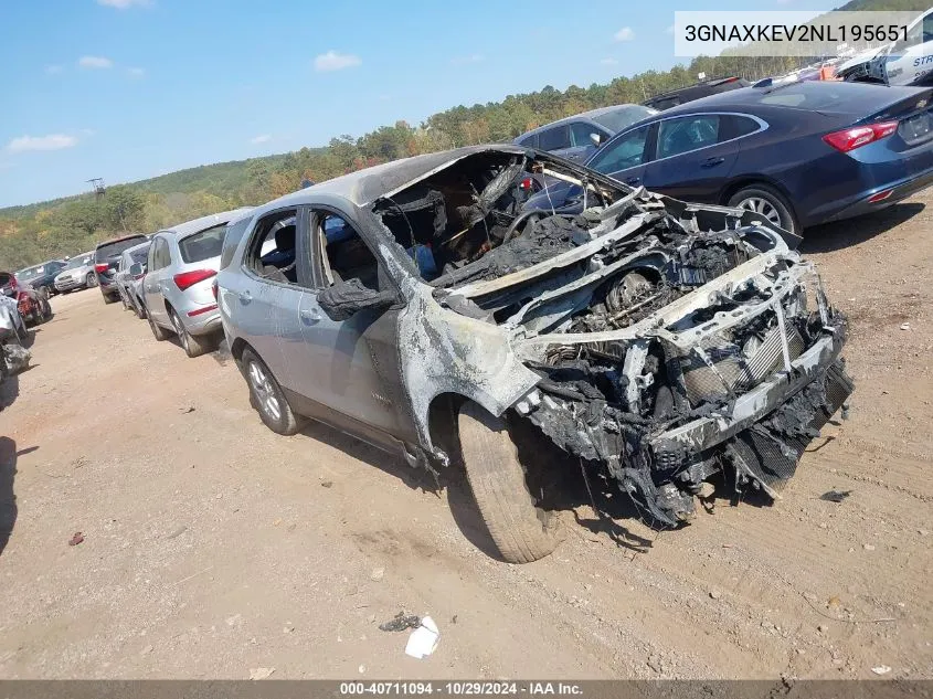 3GNAXKEV2NL195651 2022 Chevrolet Equinox Fwd Lt