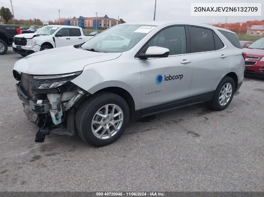 2022 Chevrolet Equinox Fwd 2Fl VIN: 2GNAXJEV2N6132709 Lot: 40720046