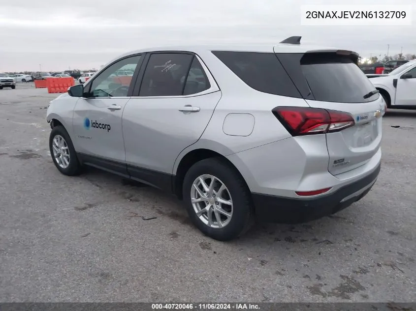 2022 Chevrolet Equinox Fwd 2Fl VIN: 2GNAXJEV2N6132709 Lot: 40720046