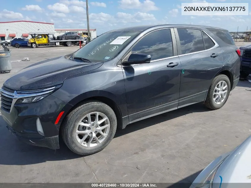 2022 Chevrolet Equinox Fwd Lt VIN: 2GNAXKEVXN6137775 Lot: 40728460