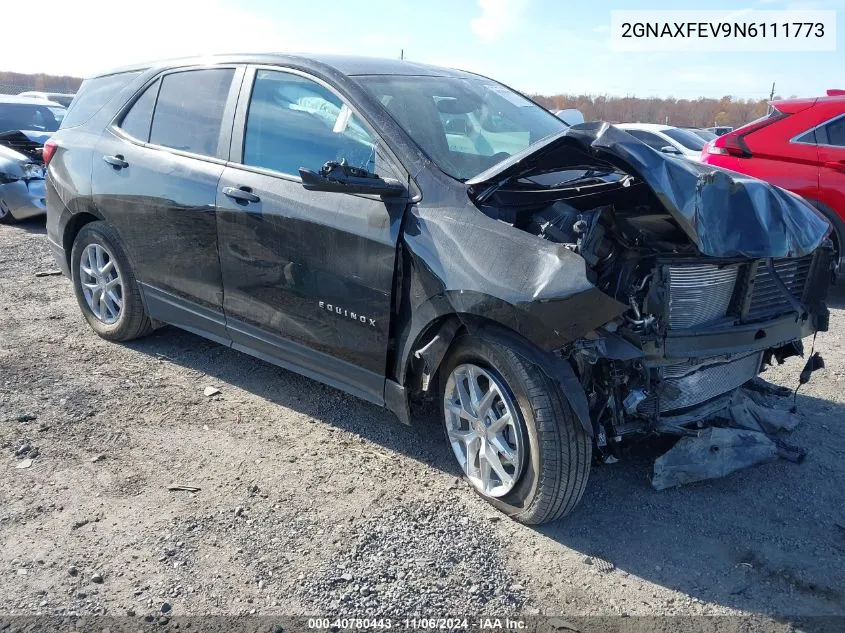 2022 Chevrolet Equinox Fwd 1Fl VIN: 2GNAXFEV9N6111773 Lot: 40780443