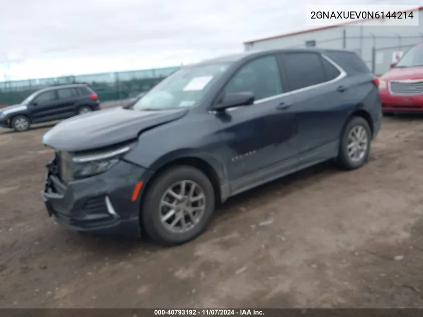 2022 Chevrolet Equinox Awd Lt VIN: 2GNAXUEV0N6144214 Lot: 40793192