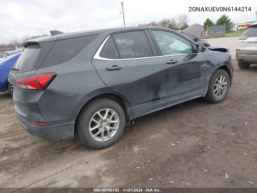 2022 Chevrolet Equinox Awd Lt VIN: 2GNAXUEV0N6144214 Lot: 40793192