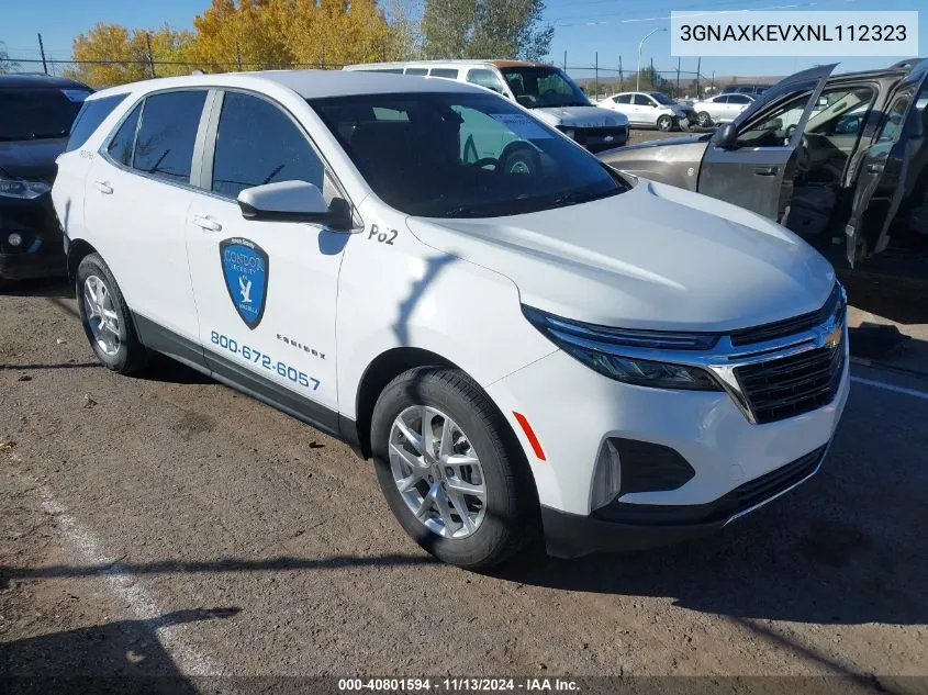 2022 Chevrolet Equinox Fwd Lt VIN: 3GNAXKEVXNL112323 Lot: 40801594