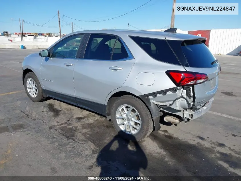 2022 Chevrolet Equinox Fwd 2Fl VIN: 3GNAXJEV9NL224847 Lot: 40806240