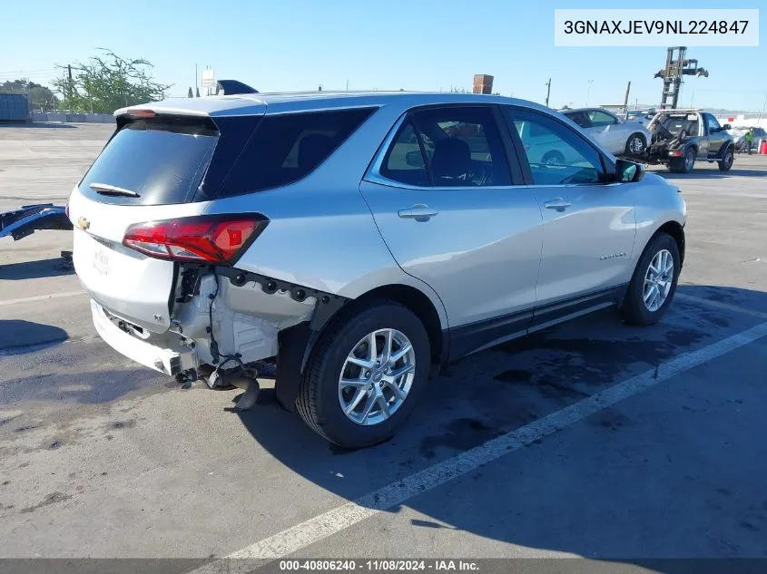 2022 Chevrolet Equinox Fwd 2Fl VIN: 3GNAXJEV9NL224847 Lot: 40806240