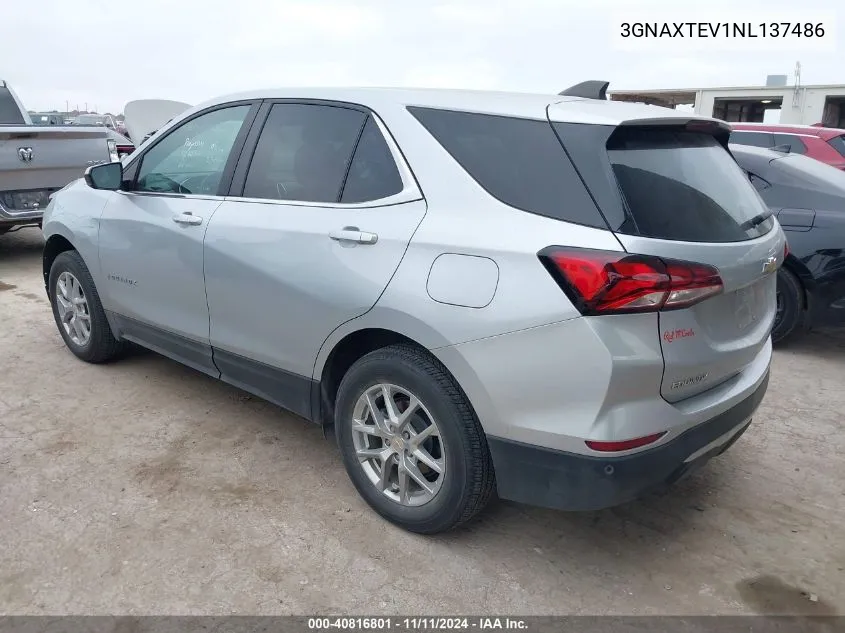 2022 Chevrolet Equinox Awd 2Fl VIN: 3GNAXTEV1NL137486 Lot: 40816801