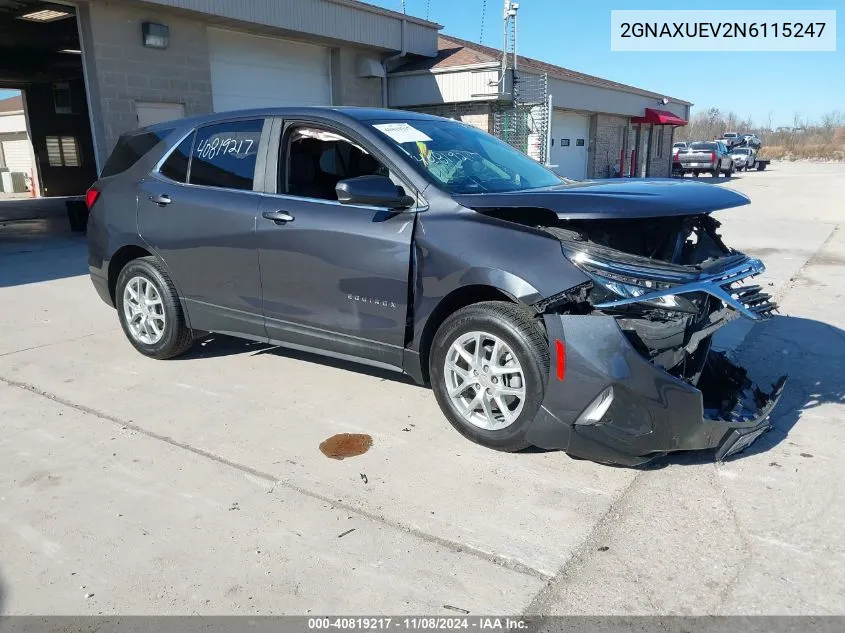 2022 Chevrolet Equinox Awd Lt VIN: 2GNAXUEV2N6115247 Lot: 40819217