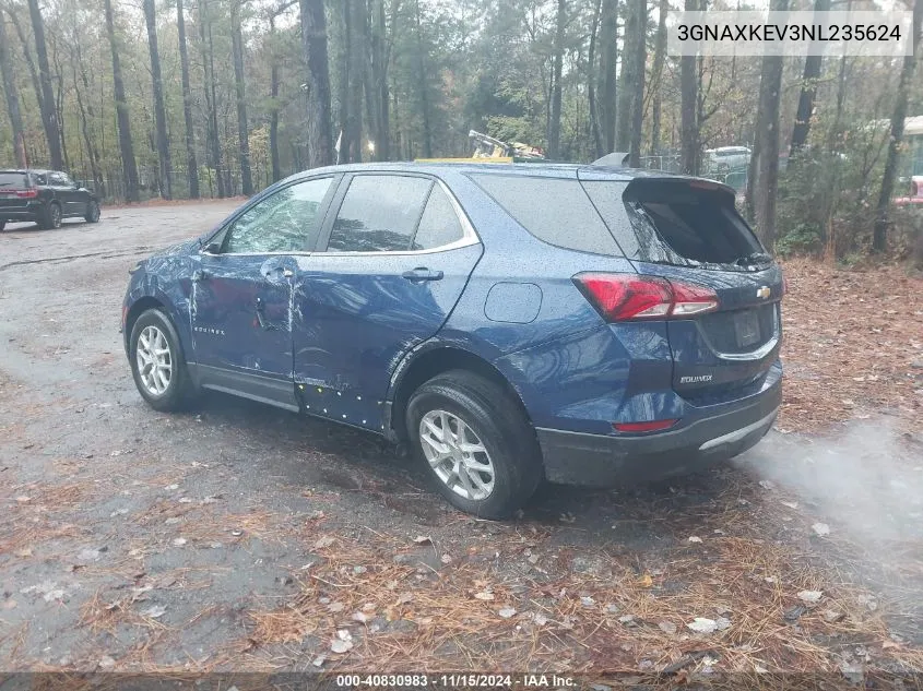 2022 Chevrolet Equinox Fwd Lt VIN: 3GNAXKEV3NL235624 Lot: 40830983