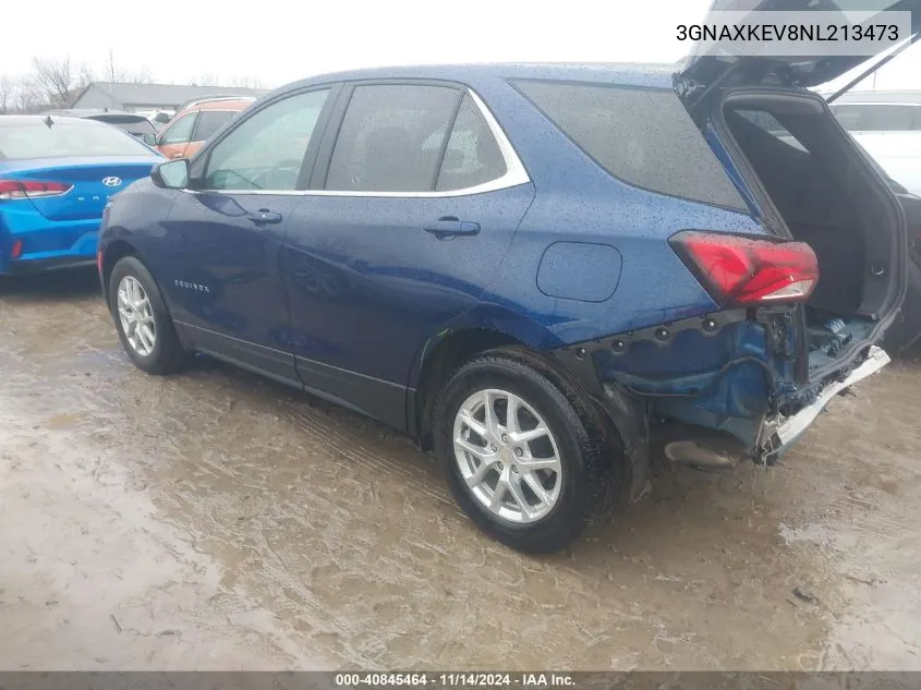 2022 Chevrolet Equinox Fwd Lt VIN: 3GNAXKEV8NL213473 Lot: 40845464