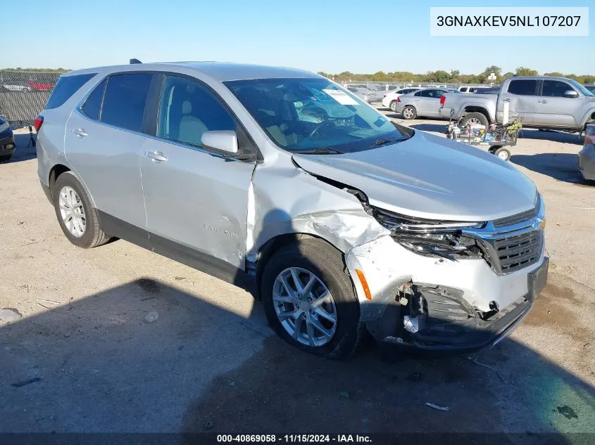 2022 Chevrolet Equinox Fwd Lt VIN: 3GNAXKEV5NL107207 Lot: 40869058