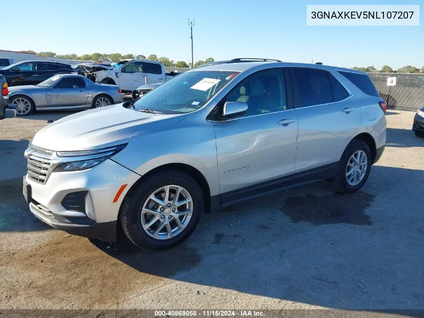 2022 Chevrolet Equinox Fwd Lt VIN: 3GNAXKEV5NL107207 Lot: 40869058