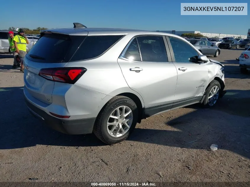 2022 Chevrolet Equinox Fwd Lt VIN: 3GNAXKEV5NL107207 Lot: 40869058