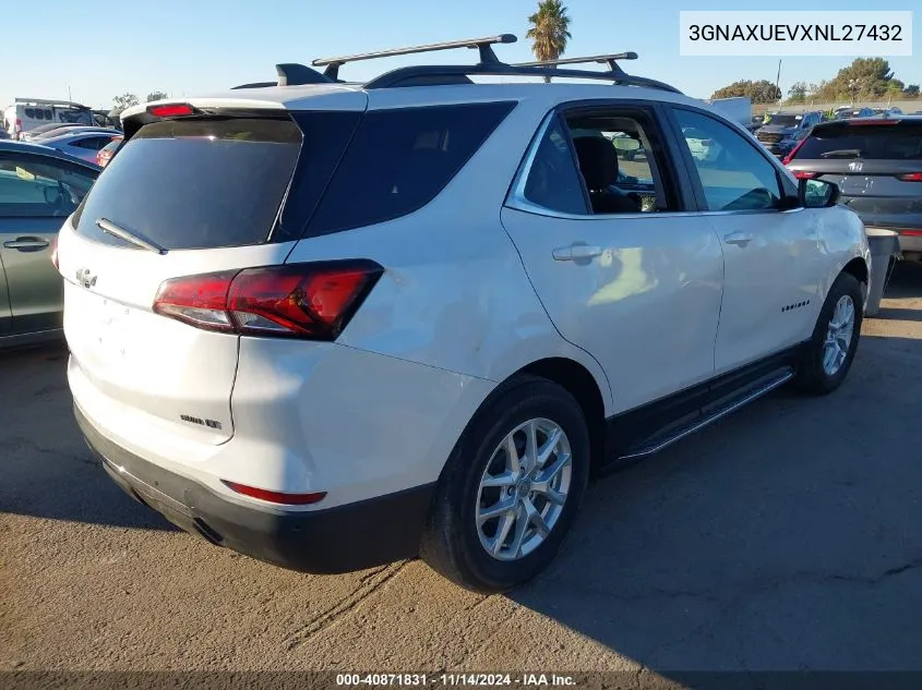 2022 Chevrolet Equinox Awd Lt VIN: 3GNAXUEVXNL27432 Lot: 40871831