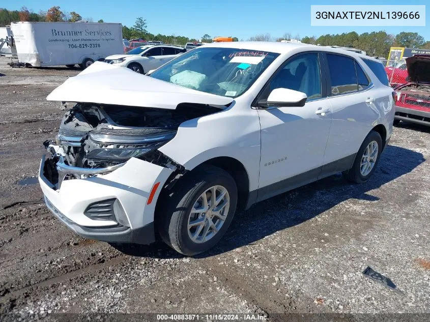 2022 Chevrolet Equinox Awd 2Fl VIN: 3GNAXTEV2NL139666 Lot: 40883871