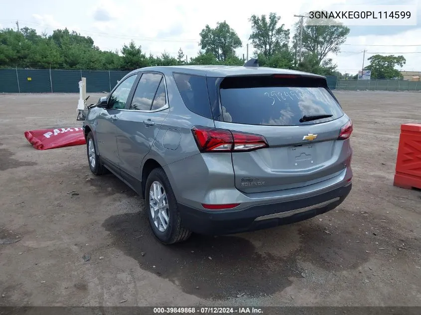 2023 Chevrolet Equinox Fwd Lt VIN: 3GNAXKEG0PL114599 Lot: 39849868