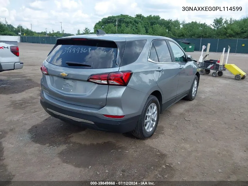 2023 Chevrolet Equinox Fwd Lt VIN: 3GNAXKEG0PL114599 Lot: 39849868