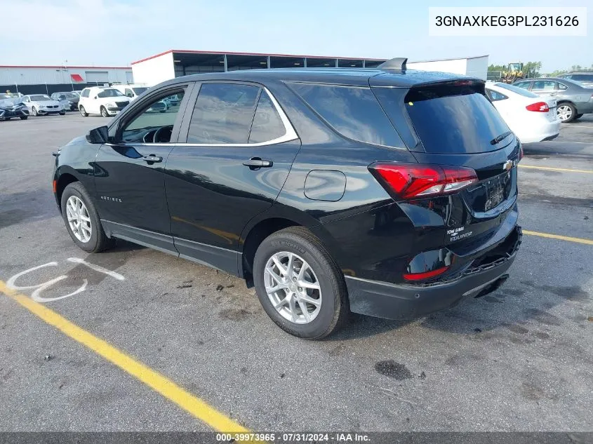 2023 Chevrolet Equinox Fwd Lt VIN: 3GNAXKEG3PL231626 Lot: 39973965