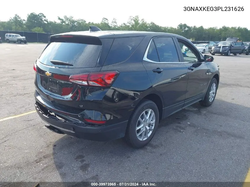 2023 Chevrolet Equinox Fwd Lt VIN: 3GNAXKEG3PL231626 Lot: 39973965