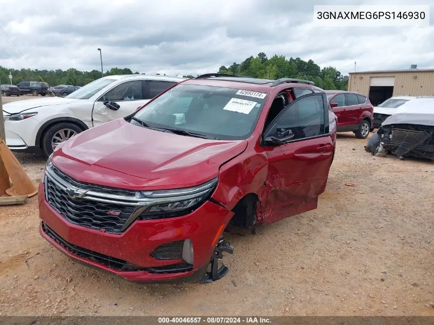 2023 Chevrolet Equinox Fwd Rs VIN: 3GNAXMEG6PS146930 Lot: 40046557