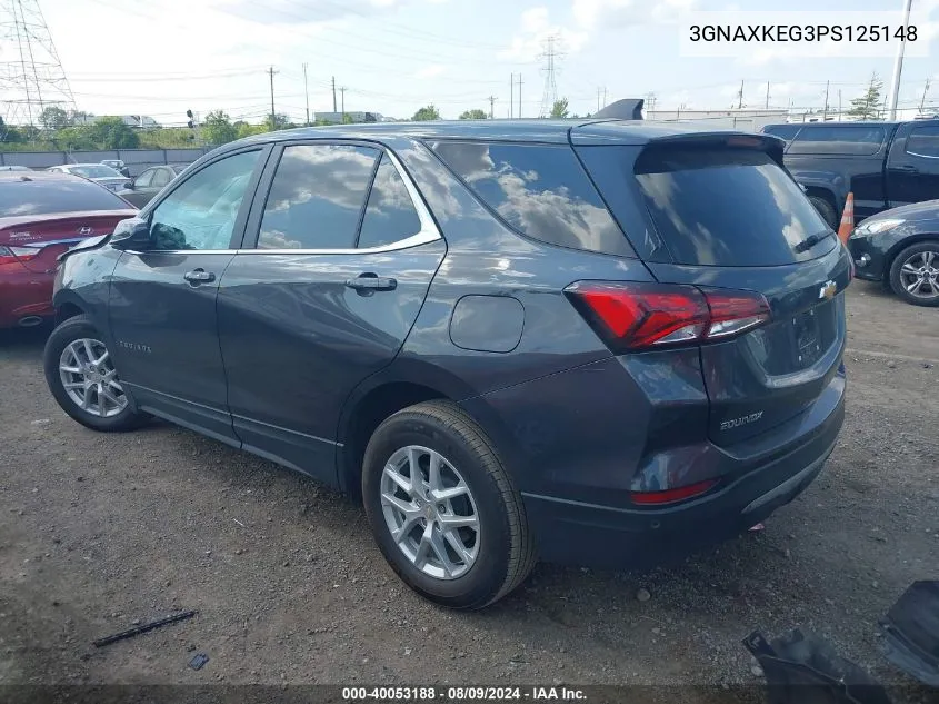 2023 Chevrolet Equinox Fwd Lt VIN: 3GNAXKEG3PS125148 Lot: 40053188