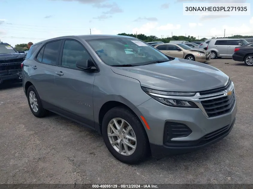 2023 Chevrolet Equinox Fwd Ls VIN: 3GNAXHEG3PL271935 Lot: 40095129