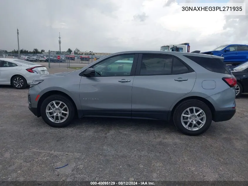 2023 Chevrolet Equinox Fwd Ls VIN: 3GNAXHEG3PL271935 Lot: 40095129