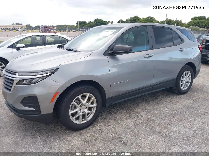 2023 Chevrolet Equinox Fwd Ls VIN: 3GNAXHEG3PL271935 Lot: 40095129