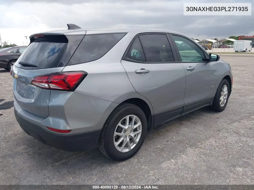 2023 Chevrolet Equinox Fwd Ls VIN: 3GNAXHEG3PL271935 Lot: 40095129