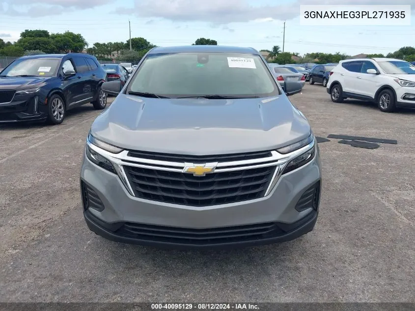 2023 Chevrolet Equinox Fwd Ls VIN: 3GNAXHEG3PL271935 Lot: 40095129