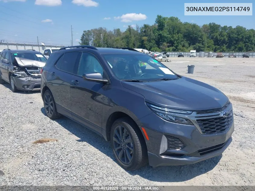 2023 Chevrolet Equinox Fwd Rs VIN: 3GNAXMEG2PS114749 Lot: 40129229