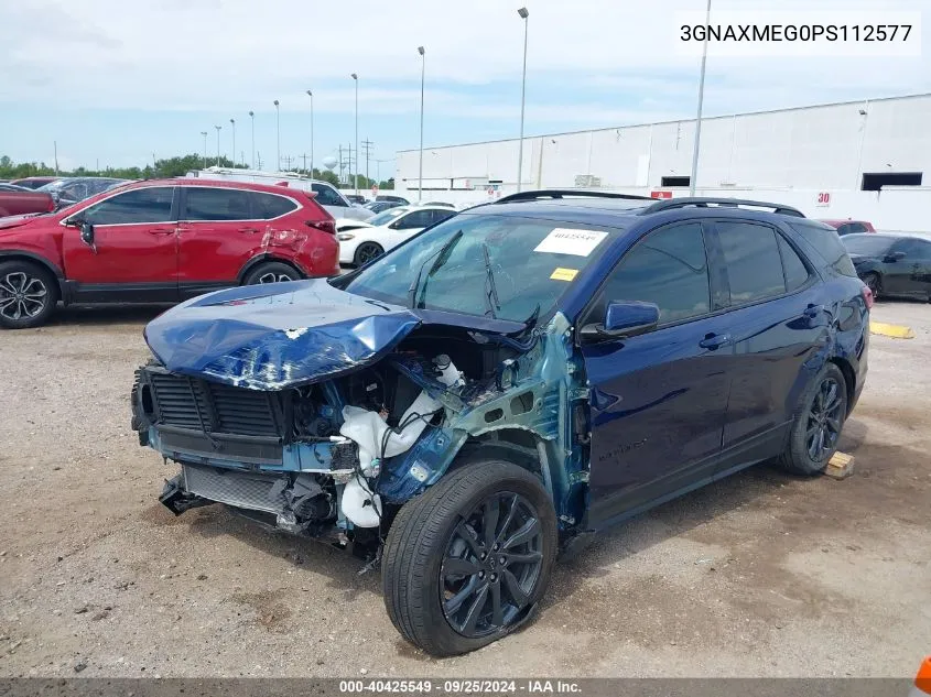 2023 Chevrolet Equinox Fwd Rs VIN: 3GNAXMEG0PS112577 Lot: 40425549