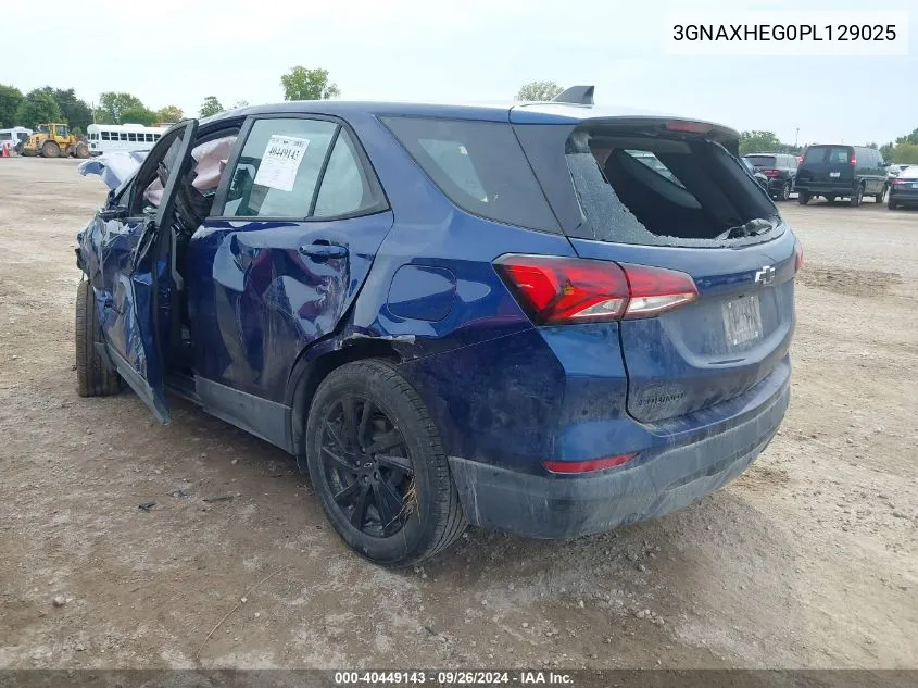 2023 Chevrolet Equinox Fwd Ls VIN: 3GNAXHEG0PL129025 Lot: 40449143