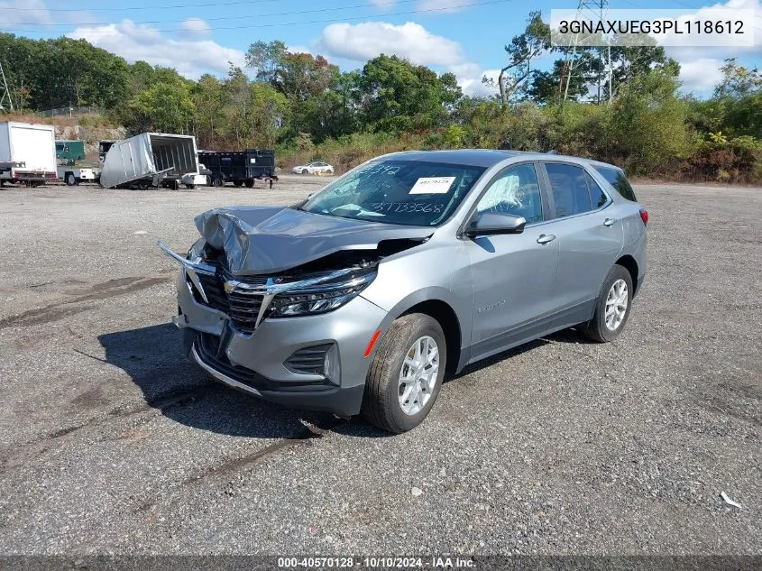 2023 Chevrolet Equinox Awd Lt VIN: 3GNAXUEG3PL118612 Lot: 40570128