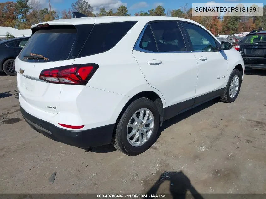 2023 Chevrolet Equinox Awd 2Fl VIN: 3GNAXTEG0PS181991 Lot: 40780435