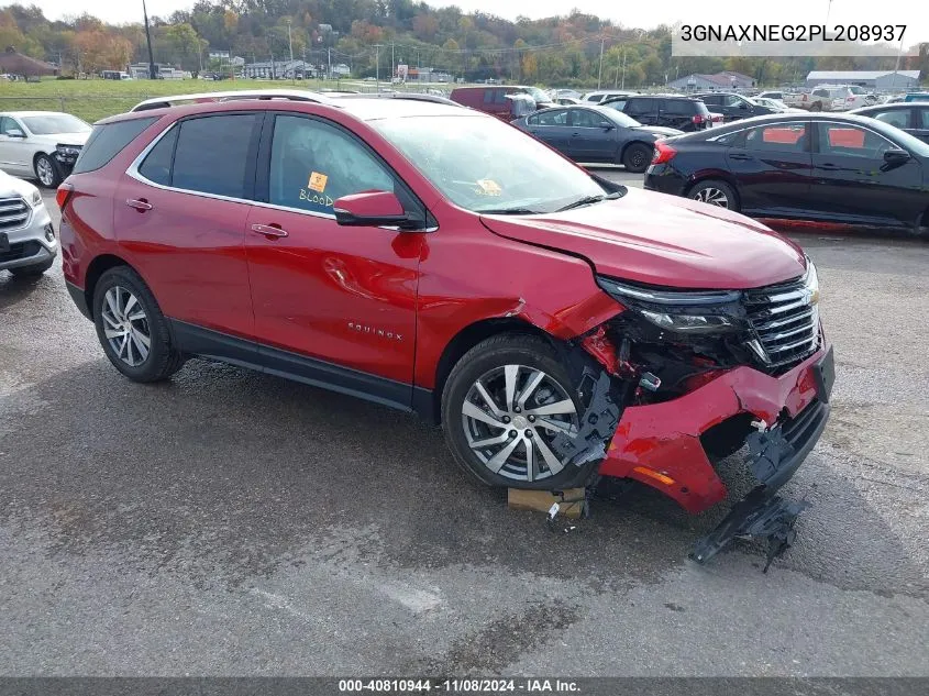 2023 Chevrolet Equinox Fwd Premier VIN: 3GNAXNEG2PL208937 Lot: 40810944