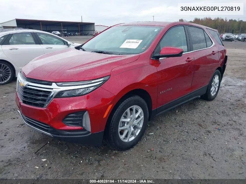 2023 Chevrolet Equinox Fwd Lt VIN: 3GNAXKEG0PL270819 Lot: 40828184