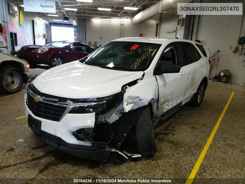 2024 Chevrolet Equinox Ls VIN: 3GNAXSEG2RL307470 Lot: 20184039