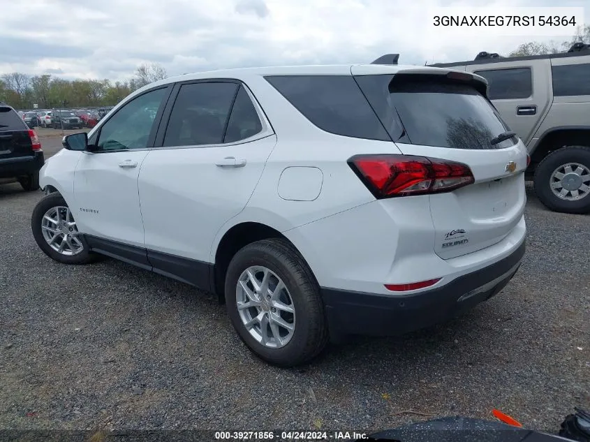 2024 Chevrolet Equinox Fwd Lt VIN: 3GNAXKEG7RS154364 Lot: 39271856