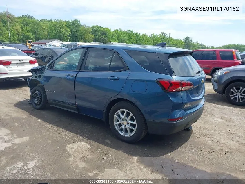 2024 Chevrolet Equinox Awd Ls VIN: 3GNAXSEG1RL170182 Lot: 39361100