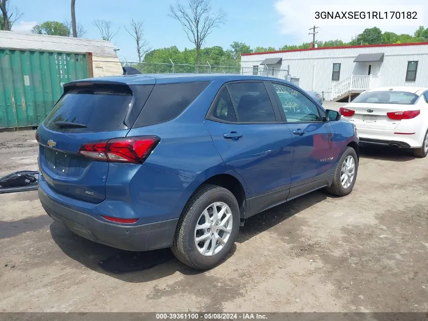 2024 Chevrolet Equinox Awd Ls VIN: 3GNAXSEG1RL170182 Lot: 39361100