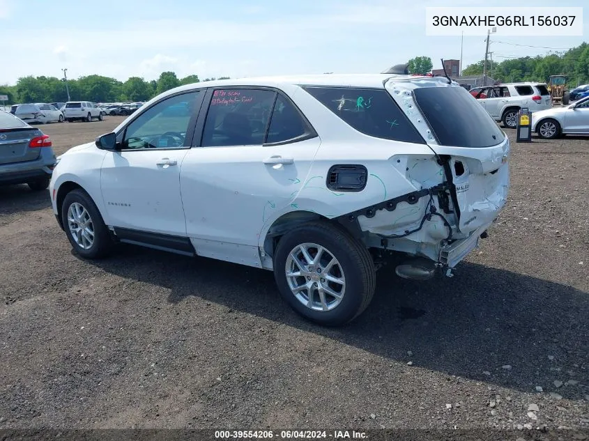 2024 Chevrolet Equinox Fwd Ls VIN: 3GNAXHEG6RL156037 Lot: 39554206