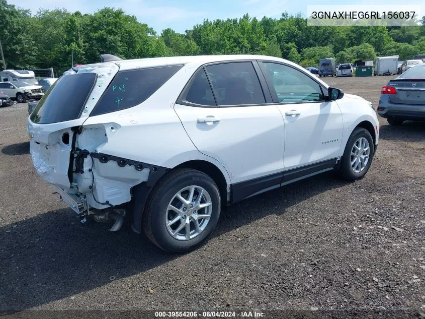 2024 Chevrolet Equinox Fwd Ls VIN: 3GNAXHEG6RL156037 Lot: 39554206