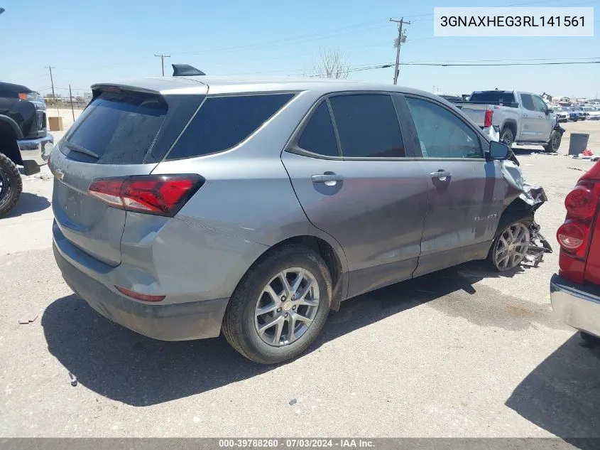 2024 Chevrolet Equinox Fwd Ls VIN: 3GNAXHEG3RL141561 Lot: 39788260