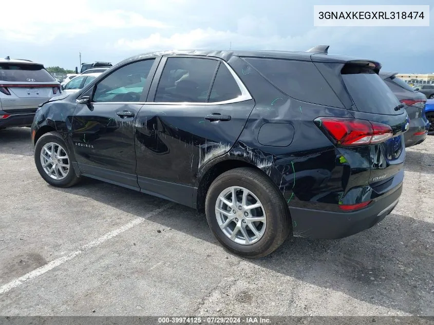 2024 Chevrolet Equinox Fwd Lt VIN: 3GNAXKEGXRL318474 Lot: 39974125