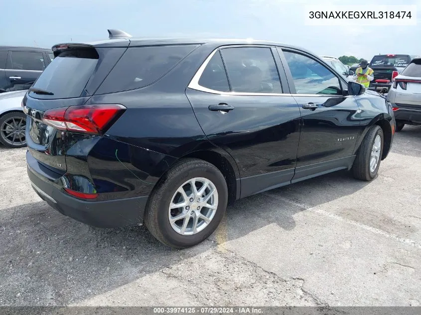 2024 Chevrolet Equinox Fwd Lt VIN: 3GNAXKEGXRL318474 Lot: 39974125