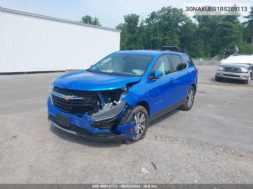 2024 Chevrolet Equinox Awd Lt VIN: 3GNAXUEG1RS209113 Lot: 40013173