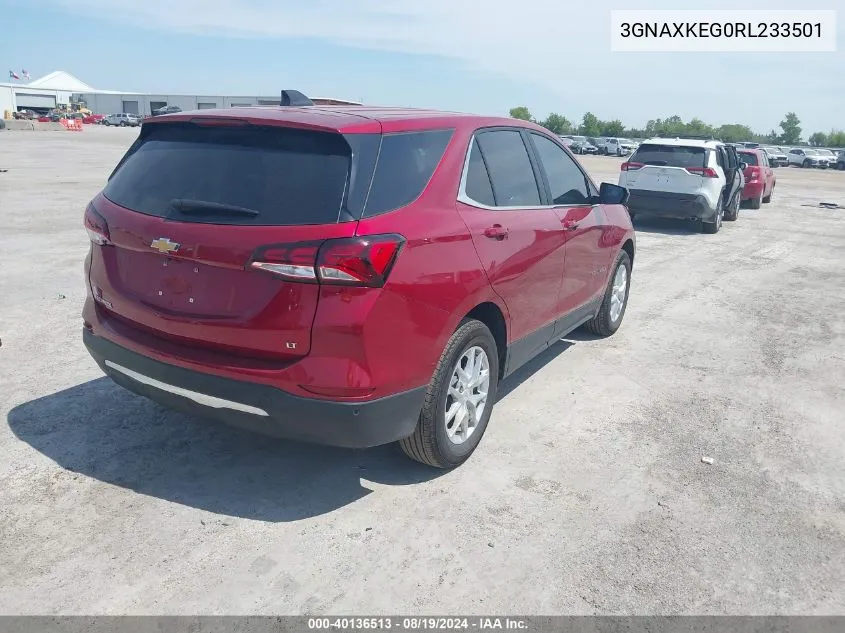 2024 Chevrolet Equinox Fwd Lt VIN: 3GNAXKEG0RL233501 Lot: 40136513